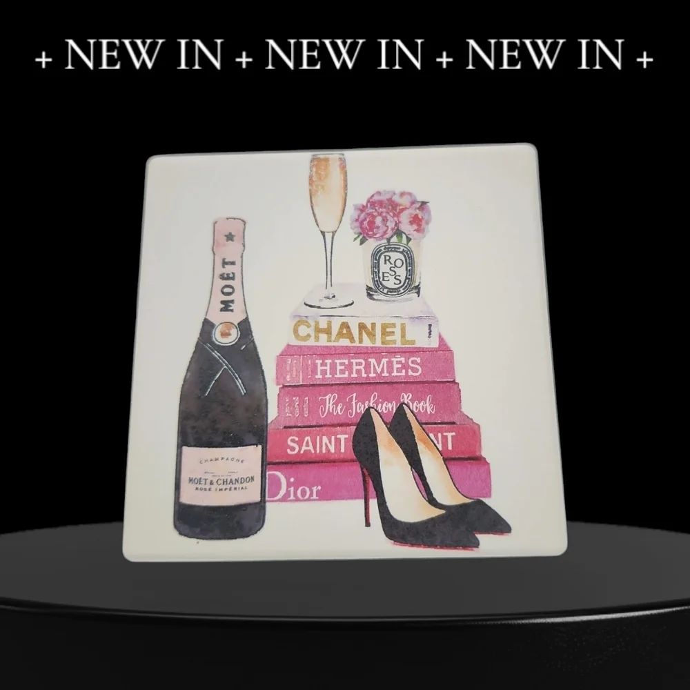Chic Fashion-Themed Coaster Set